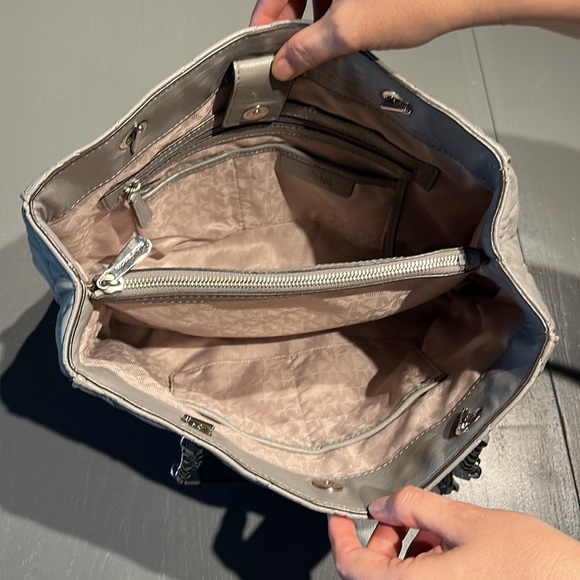 Michael Kors Grey Quilted Handbag - Picture 9 of 12